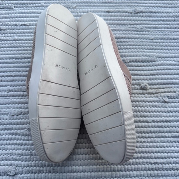 Vince Blair Perforated Slip On Sneakers Camel Suede Minimal Sz 6 - Picture 4 of 6